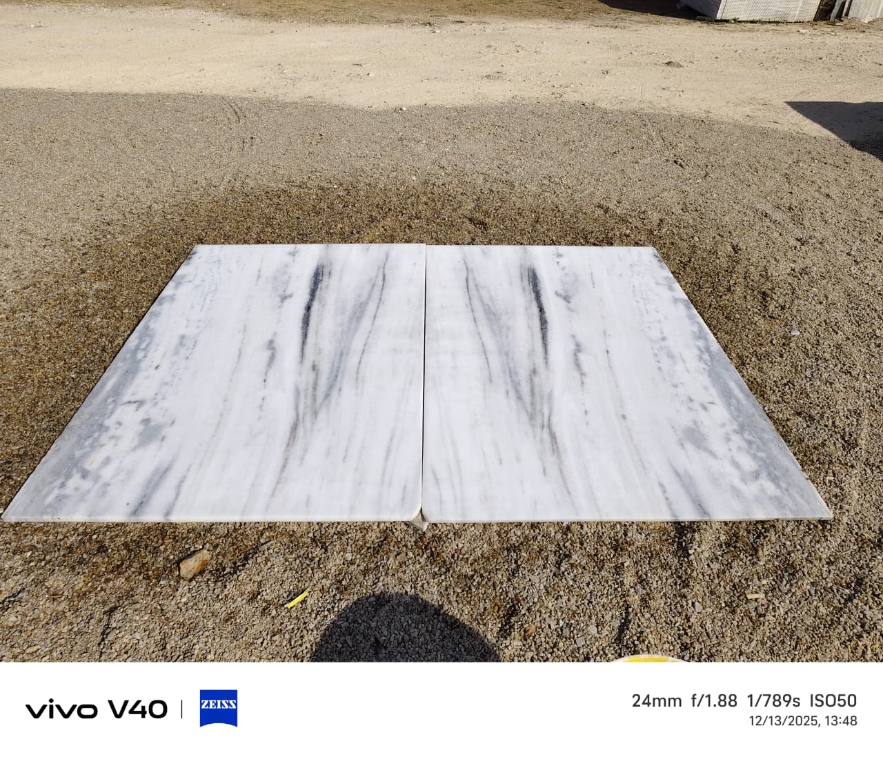 White marble blocks and slabs