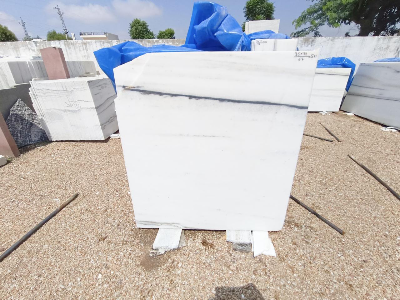 White marble yard stock
