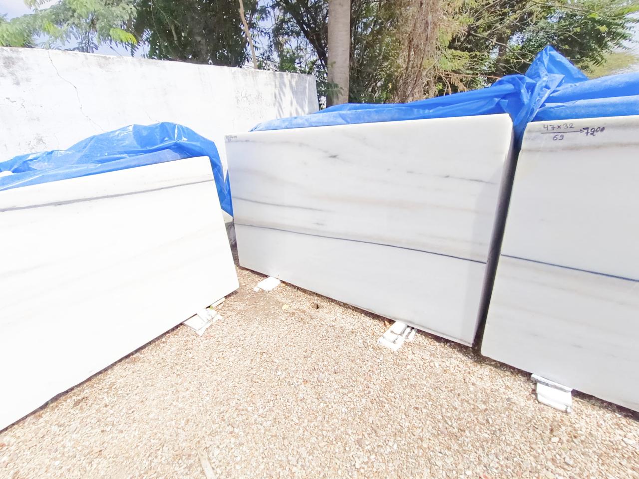 White marble blocks