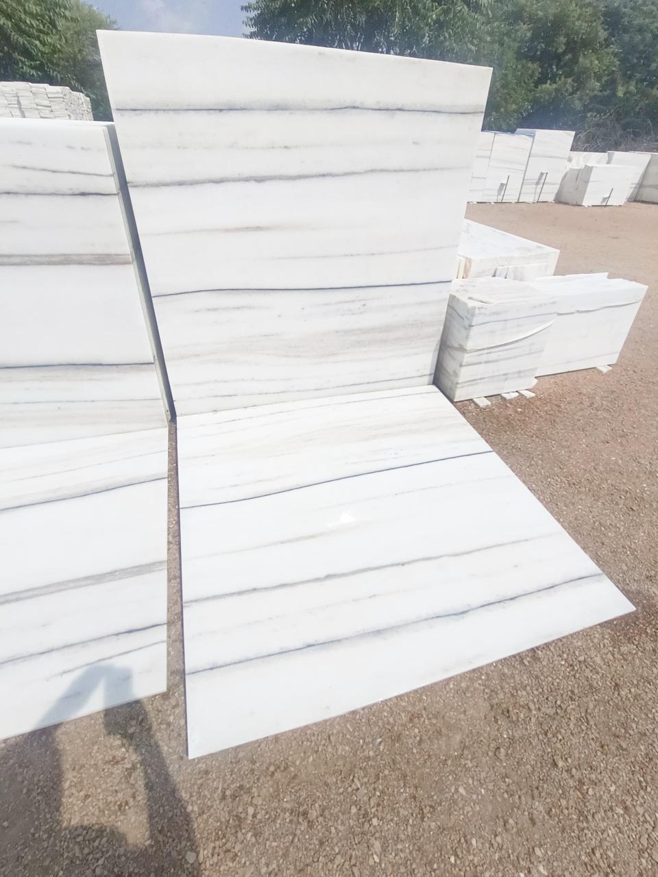 White marble blocks slabs
